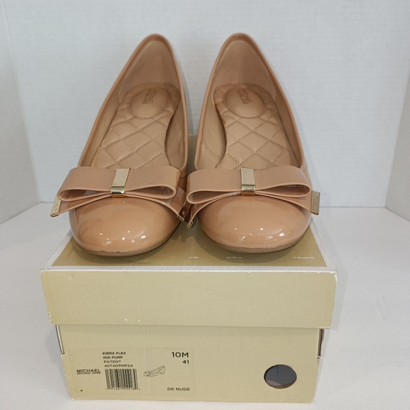 Michael Kors Kiera Flex Mid Pump Patent Dk Nude Size 10M never worn - Picture 4 of 12